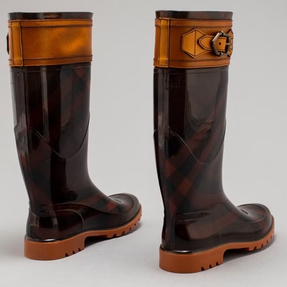 Burberry Tynedale Check Rain Boots Size 37 Retail $395 EUC - Picture 14 of 14